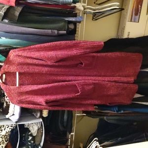 Rickis Red Winter Weight Tunic Cardigan